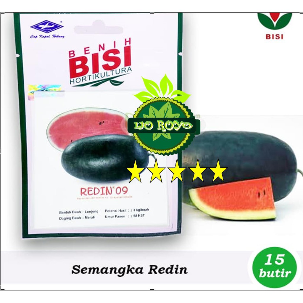 bayar di tempat Benih Bibit Semangka Inul Redin F1 BISI kemasan original