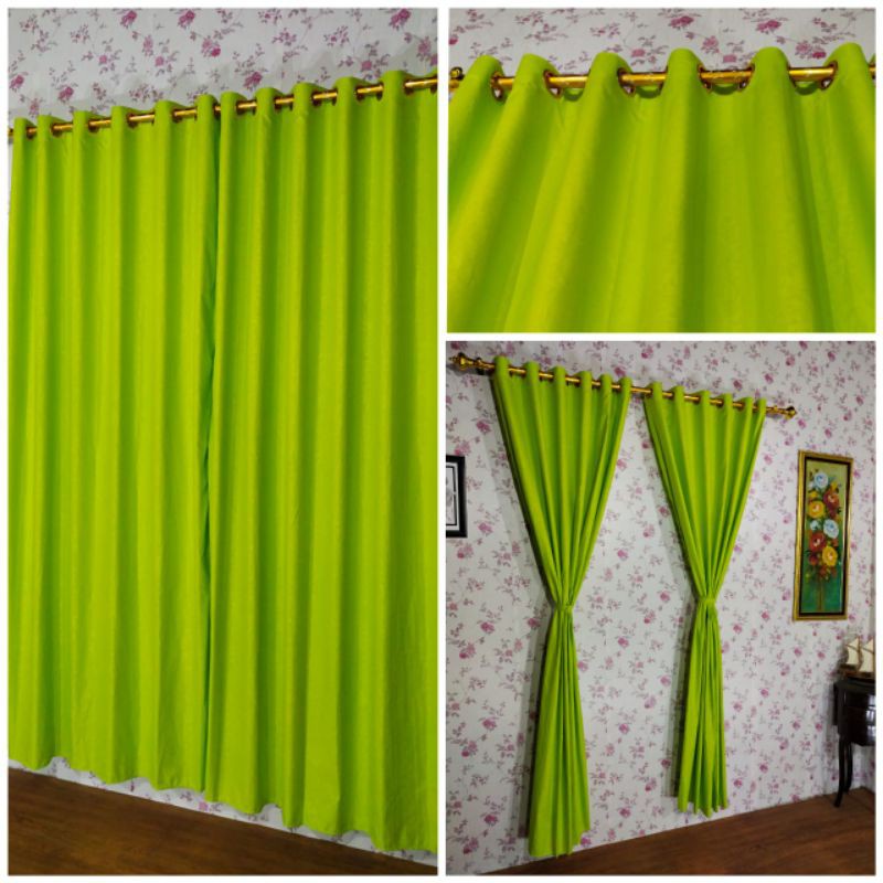 GORDEN PINTU DAN JENDELA MODEL SMOKRING 12 LUBANG POLOS EMBOSS - HORDEN EMBOS MOTIF UKURAN 135 X 220 CM