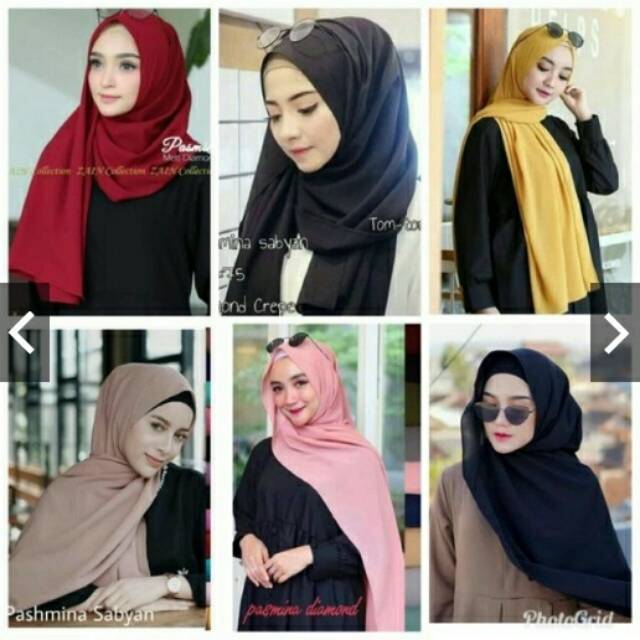 175x75 kerudung Pashmina Sabyan Diamond Italiano jilbab Pashmina