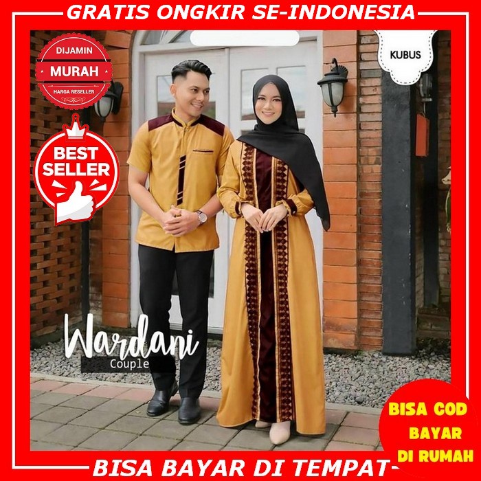 [Kode 3571] Naura (Cod) Cp Viola / Maxi Viola / Baju Pasangan Muslim/Bahan Moscrepe Kombi Brukat / G