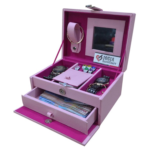 Baby Pink Jewelry Box Organizer / Kotak Tempat Perhiasan