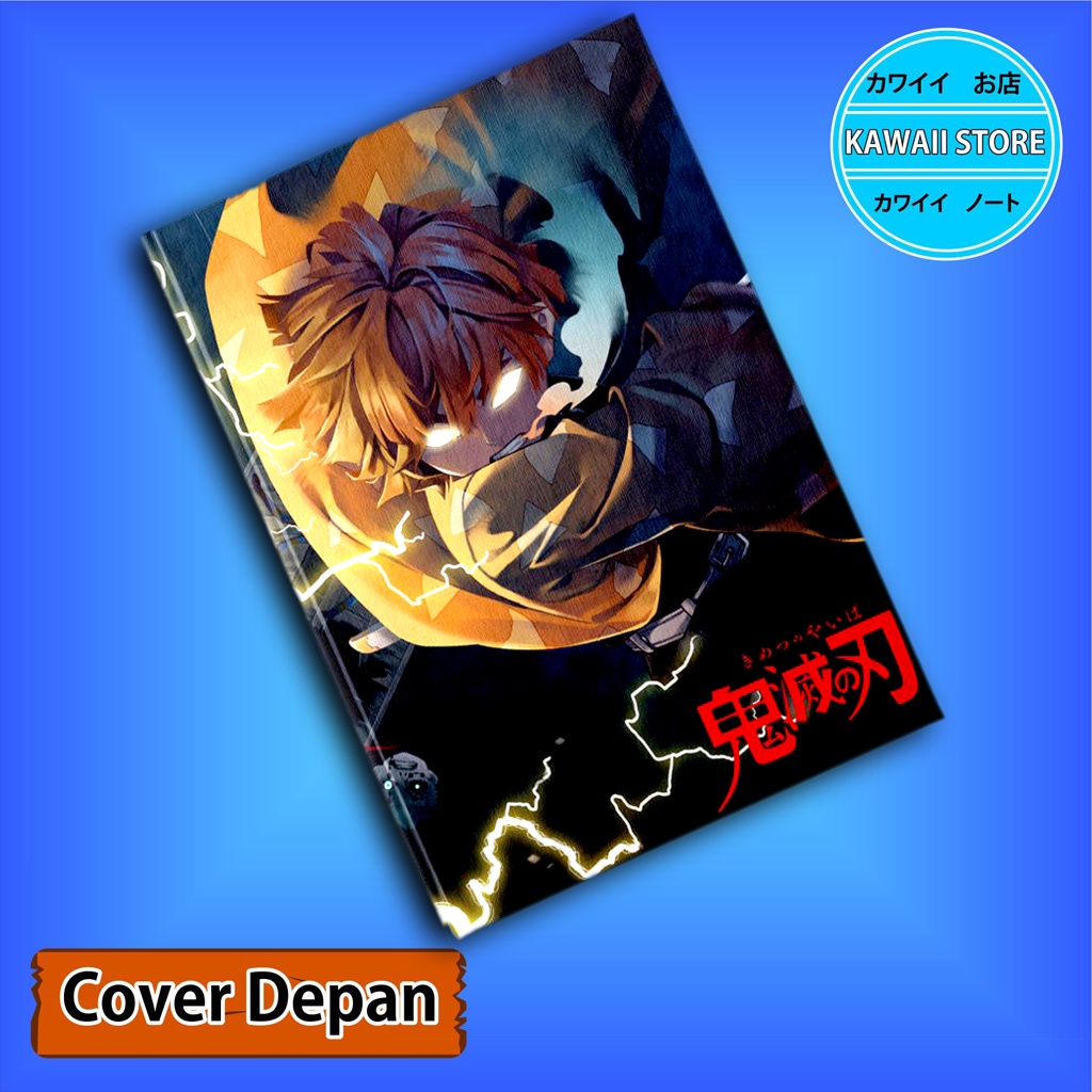 

Notebook / Pocket book Hard Cover Anime Kimetsu no Yaiba ZENITSU CODE B uk A5 & A6 / Notes Book