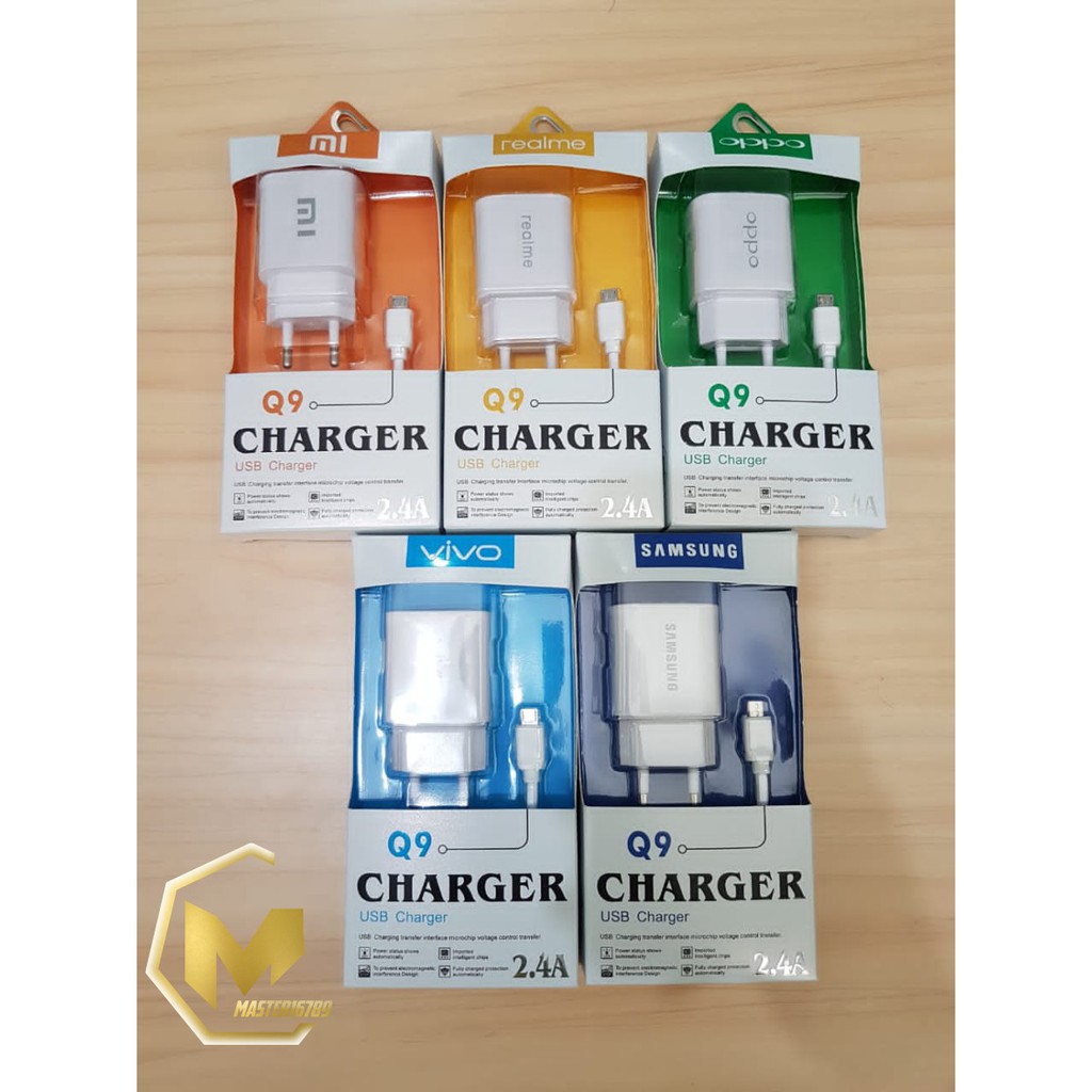 BM007 Q9 Charger Cashan Samsung oppo Vivo realme xiaomi original 2.4A anti meledak pengisian cepat MA189