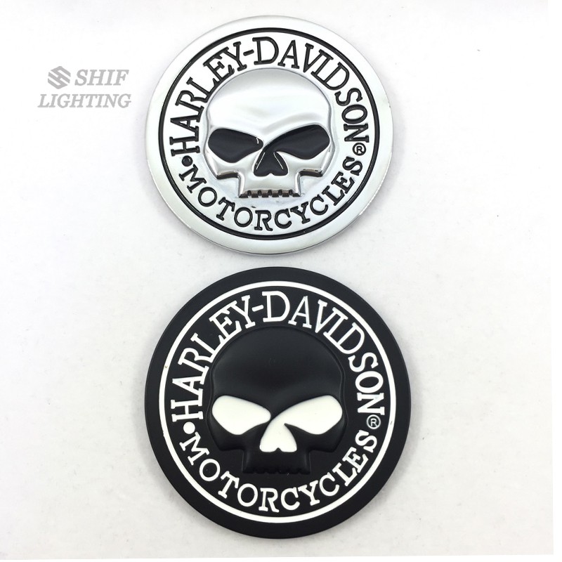 1Pc Stiker Emblem Logo Motor Harley Davidson Bahan Metal