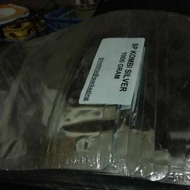 Plastik Standing Pouch Aluminium Foil Kombinasi Plastik Bening 1000 Gram