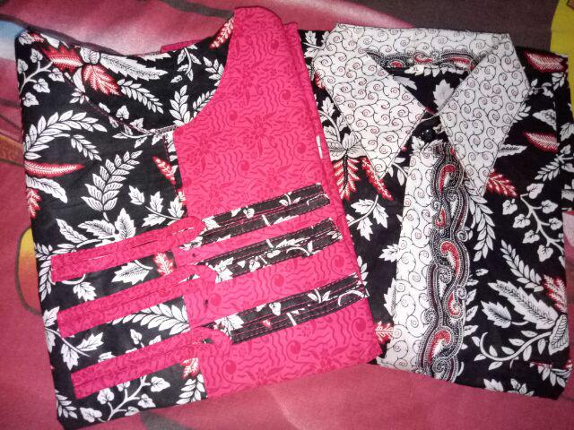 Pripoen Batik Sbb294 - Sarimbit Batik Couple Seragam Abu Pink