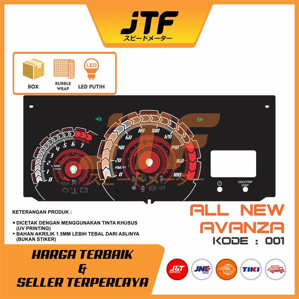 SPEEDOMETER CUSTOM AVANZA VELOZ ALL NEW AVANZA - JTF SPEEDGLOW