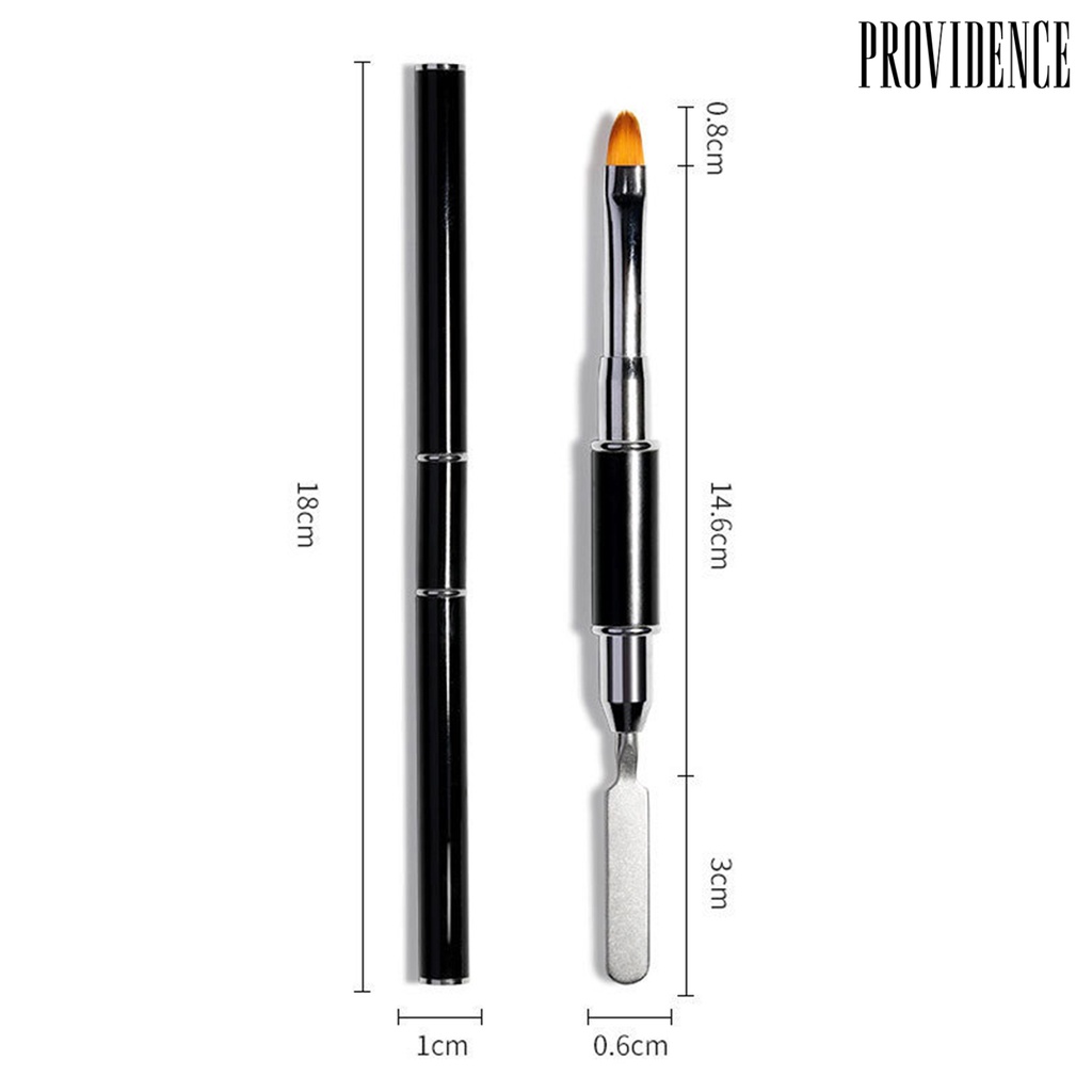 Providence Kuas Nail Art 2 In 1 Universal Bahan Stainless Steel Mudah Digunakan