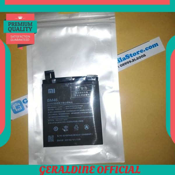 PROMO BATERAI XIAOMI REDMI NOTE 3 BM46 ORIGINAL 100% ORI | Battery BM-46