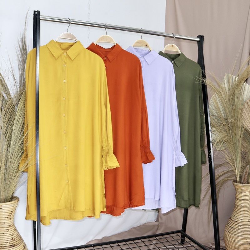 MIDI TUNIK / TUNIK IMPOR / KEMEJA POLOS