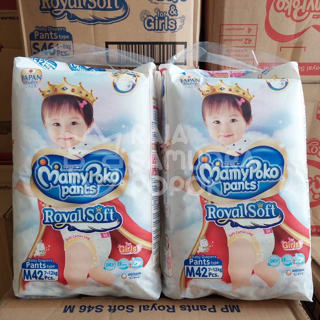 MAMYPOKO ROYAL SOFT PANTS S46, M42, L34,XL30, XXL24 BOY/GIRL