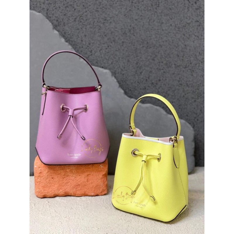 tas KS original / kate spade small bucket eva pink mauve