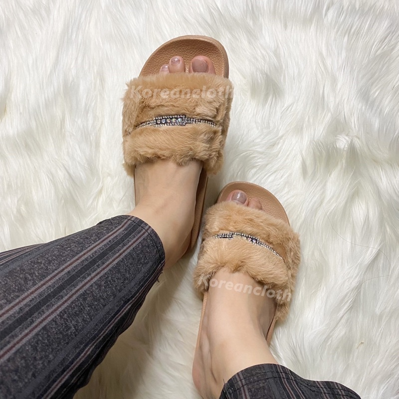 BALANCE 813 X13 SANDAL SLOP KARET JELLY BULU WANITA PEREMPUAN REMAJA