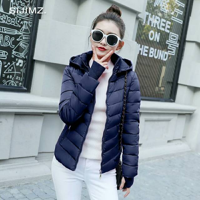 [BISA COD] Jaket Winter Coat Wanita Hoodie Musim Dingin Korea/ Daleman Bulu Halus Palboe