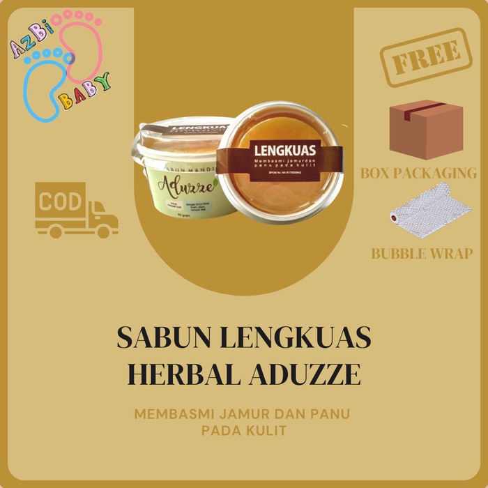 Sabun Herbal LENGKUAS Aduzze Anti Panu Jamur Perawatan Kulit - Original isi 50 Gram