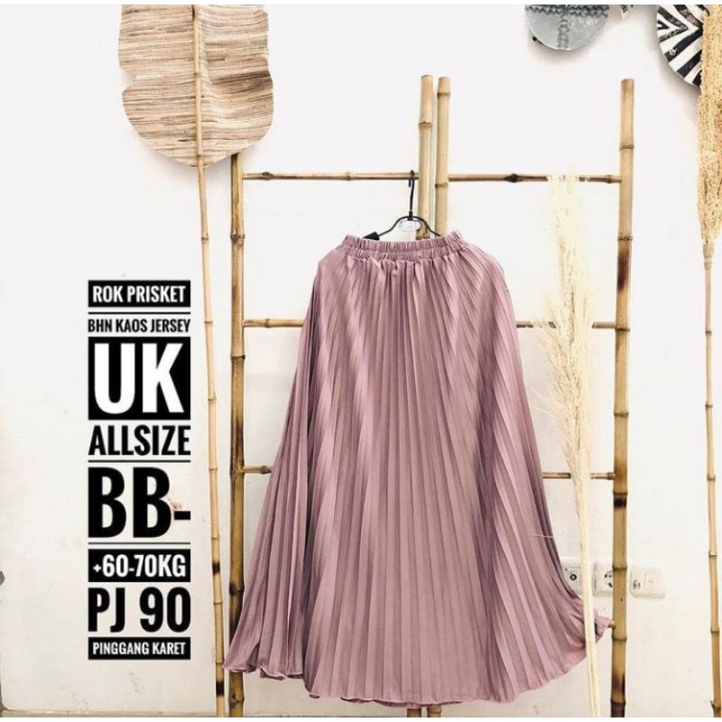 Rok Panjang Prisket Premium Tebal Warna Coklat Susu