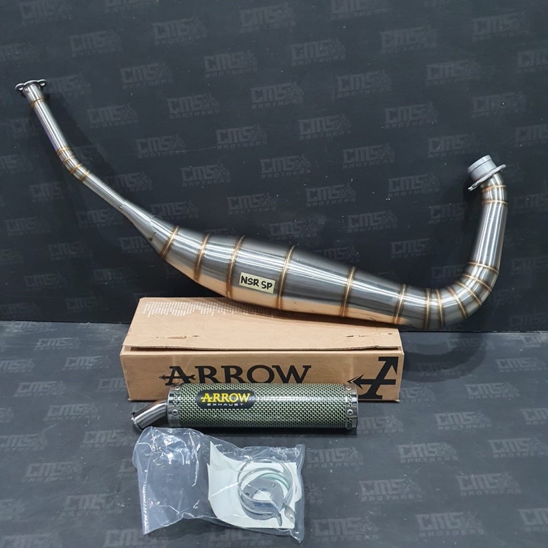 Knalpot Racing Arrow 2T NSR SP Stainless Full System Original