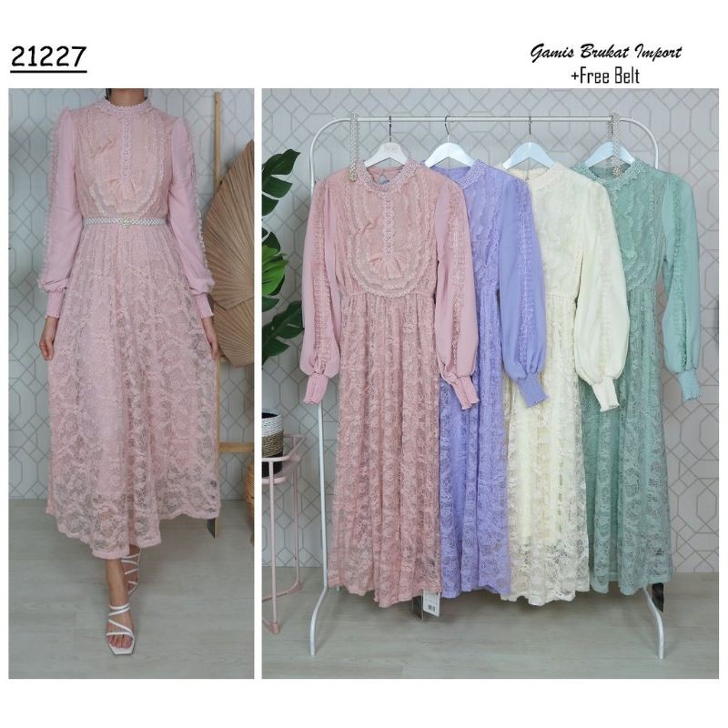 Gamis FULL BRUKAT IMPORT VANESA