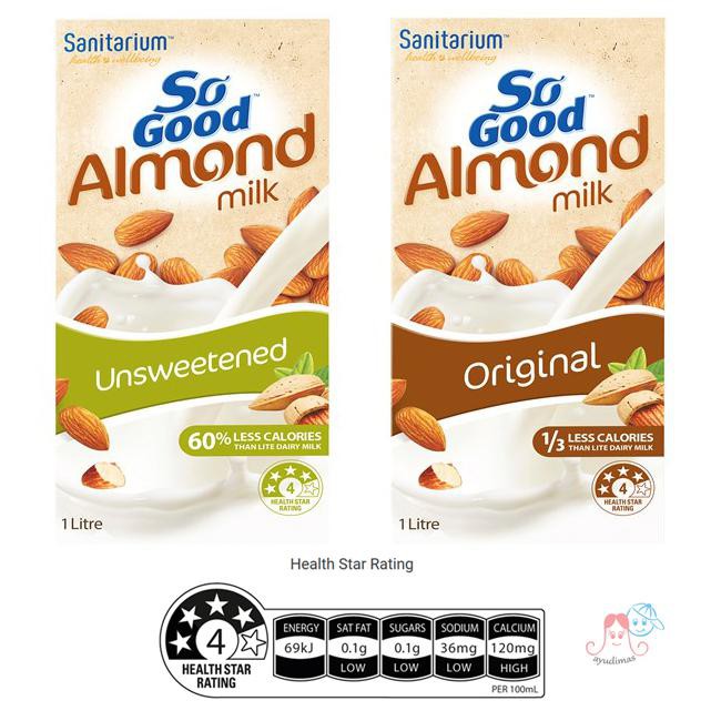 

SANITARIUM SO GOOD ALMOND MILK - UNSWEETENED / ORIGINAL - SUSU ALMOND - ORIGINAL