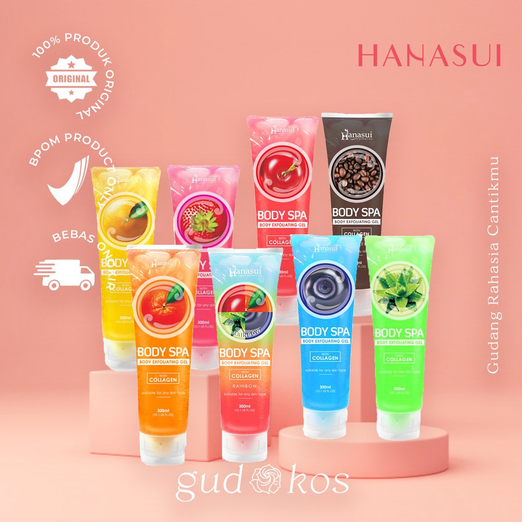 Hanasui Body Spa Peeling Gel/ Peluntur Daki BPOM Original 100% GK