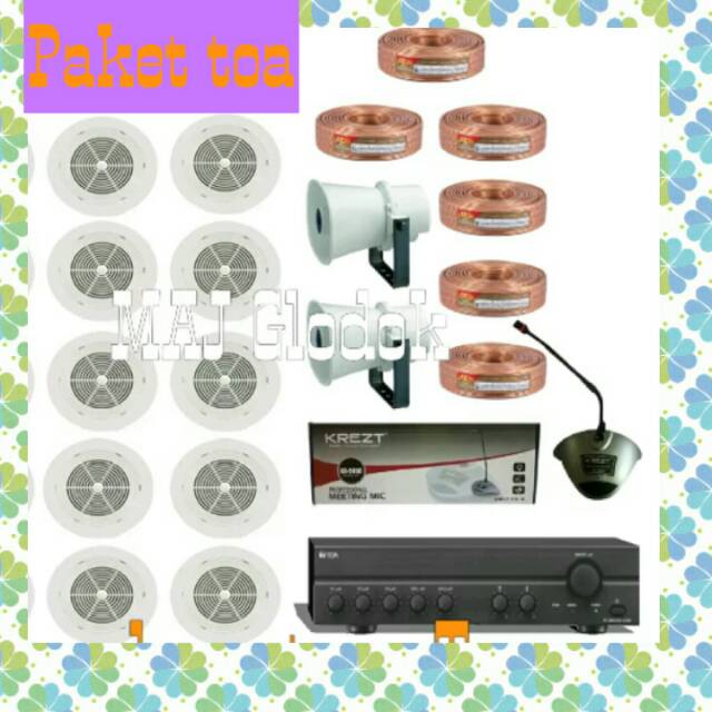 Sound system Toa 10 ceiling  + 2 horn speaker