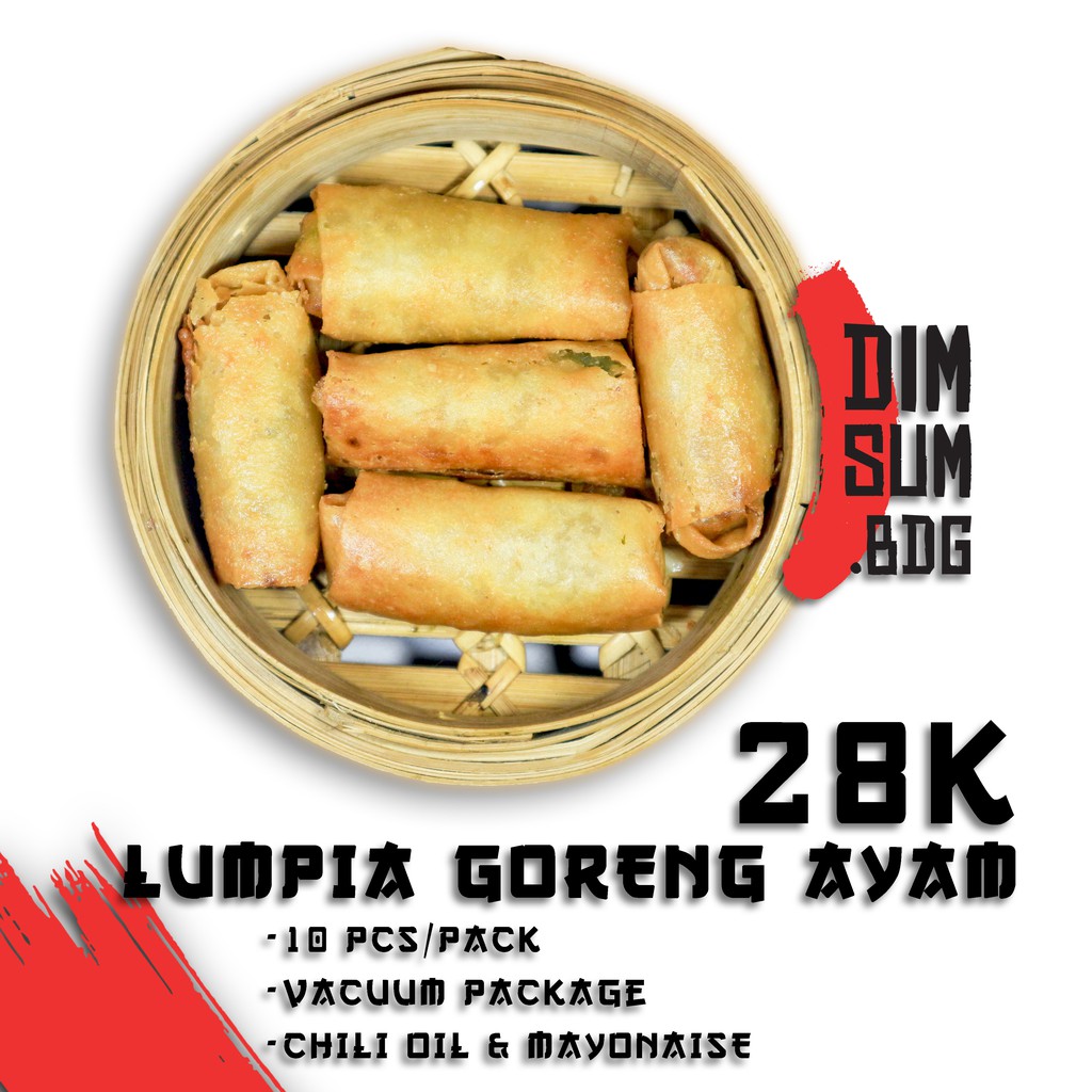 

[PROMO] Lumpia Goreng Ayam (Dimsum Frozen Food) dimsum.bdg // vacuum package