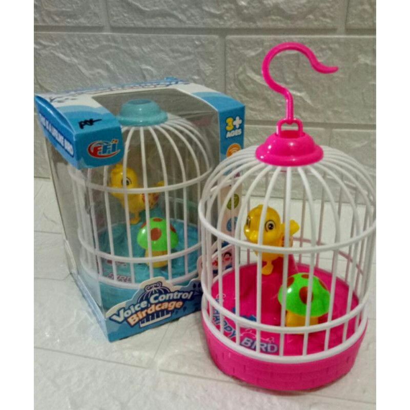 Mainan Burung Sangkar Burung Berkicau ADA LAGU ADA MUSIK ADA LAMPU Love Bird Voice Control Birdcage