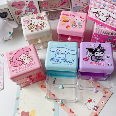 

Japanese cartoon cute melody drawer type mini receive a case cinnamon dog double koro m jewelry storage box