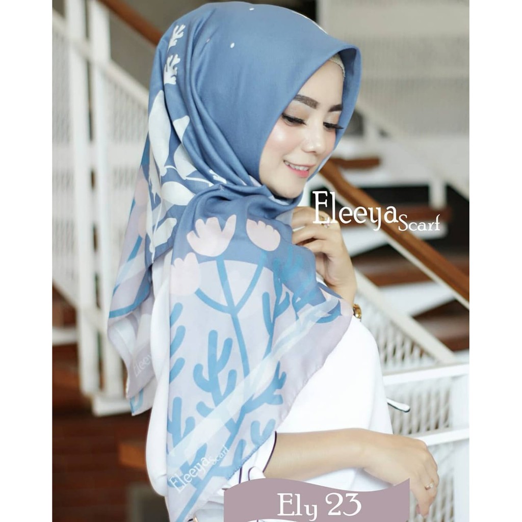 HIJAB SEGIEMPAT MOTIF ELY 23 ||  Eleeyascarf