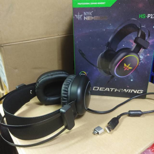 Nyk Deathwing HS-P17 Gaming Headset USB7.1 RGB free OTG