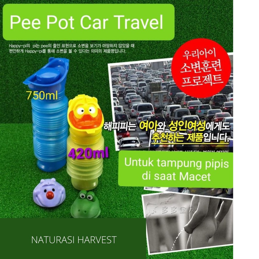 pispot pee pot urinal portable car toilet urine travel untuk pria wanita dan anak-anak dewasa