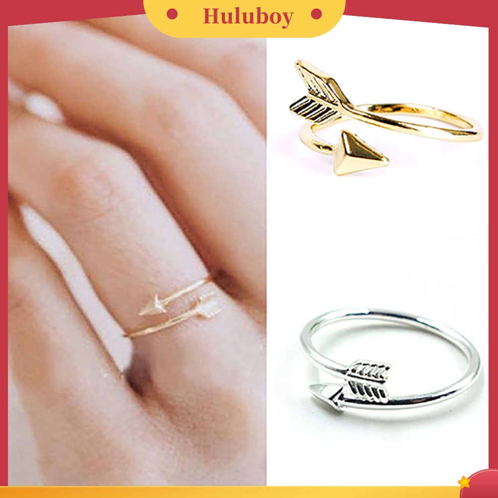 Hu Hu Hu Hu Hu Alat Bantu Pasang Kacamata♡ Cincin Model Terbuka Desain Anak Panah Warna Goldsilver Adjustable Untuk Wanita