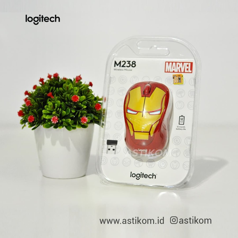 Mouse Logitech M238 Marvel Collection Wireless | By Astikom