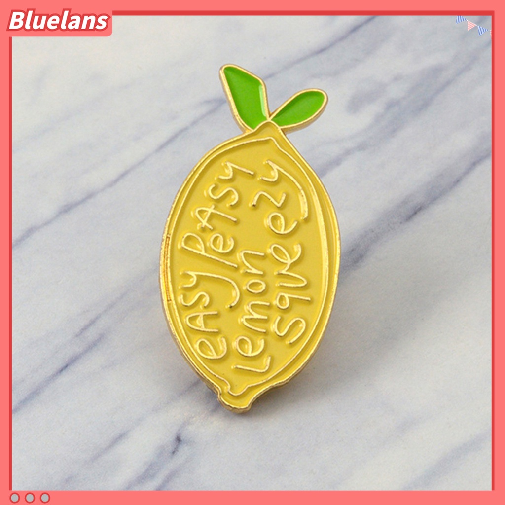 Bros Pin Enamel Bentuk Lemon Kartun Tulisan Untuk Pesta