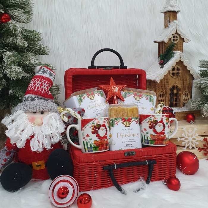 

Paket dekorasi hampers natal christmas parcel hadiah 25