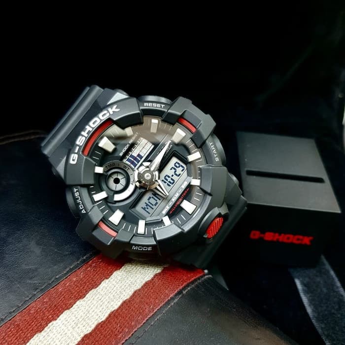 Jam Tangan Pria - G Shock GA700 Black Red - Original No BM