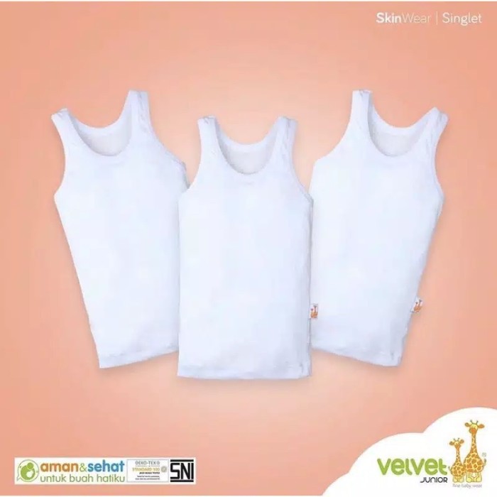 Makassar ! Singet Dalam Kaos Velvet Junior ( 3 PCS )