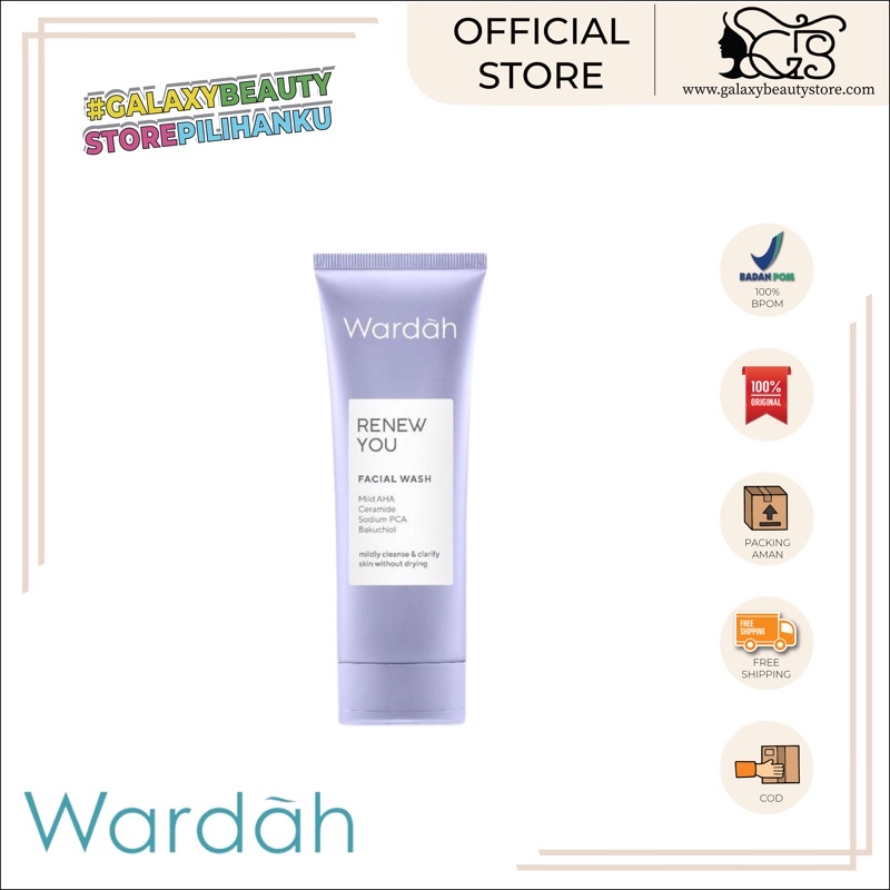 WARDAH RENEW YOU FACIAL WASH 100ML/SABUN CUCI MUKA WARDAH