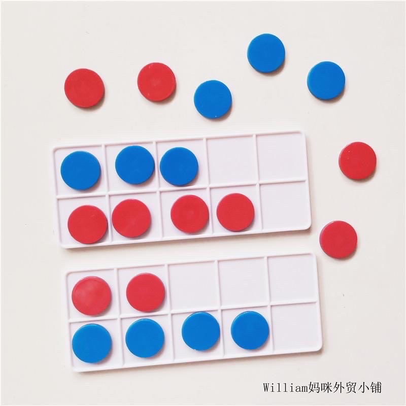 ten frames activity set with dual colors belajar berhitung