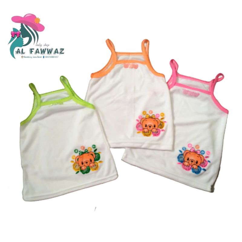 Singlet/Tanktop anak perempuan putih sablon