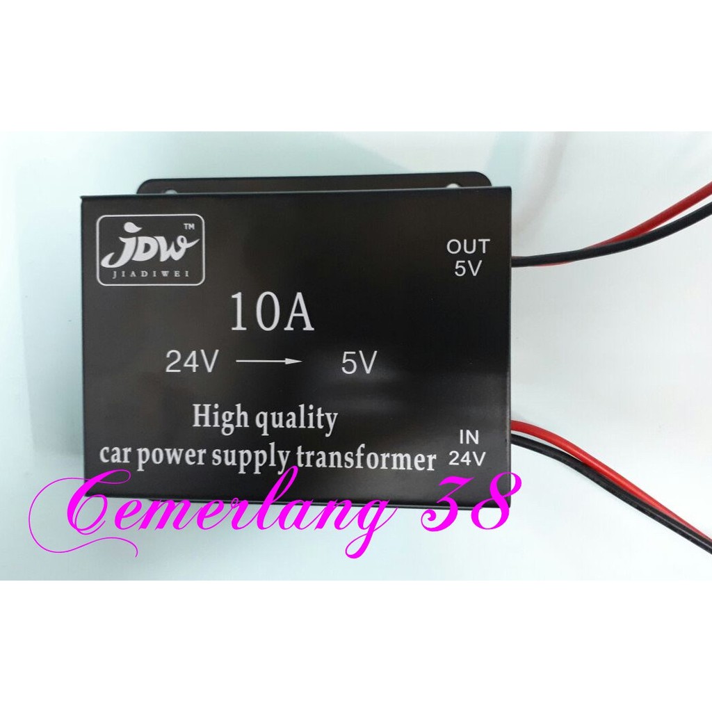 Step Down 10A DC 24V to 5V Car Power Supply Transformer Converter DC 24 V - DC 5 V