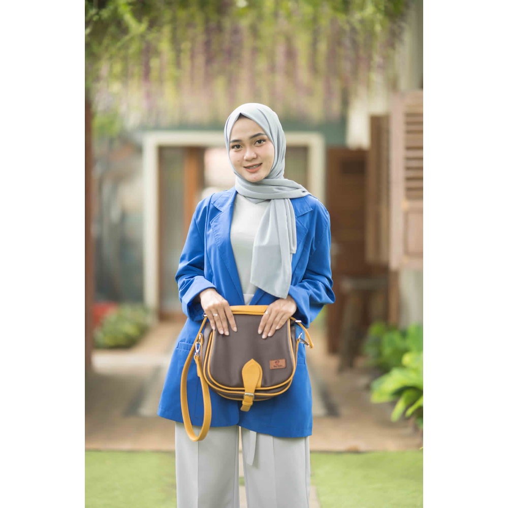 GISELLA By Biru Tsabita Tas selempang slingbag sling bag wanita cewek murah kekinian kulit jeruk ant