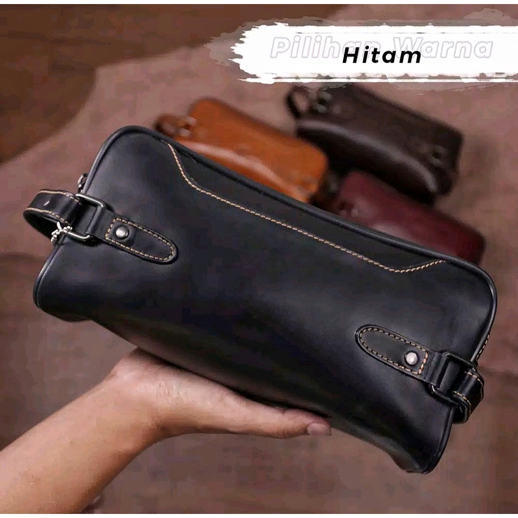 Fashion Tas Classy Pouch Bag - Waist Bag semi Kulit Tas Handbag Tangan  new Pouch Pria dan wanita