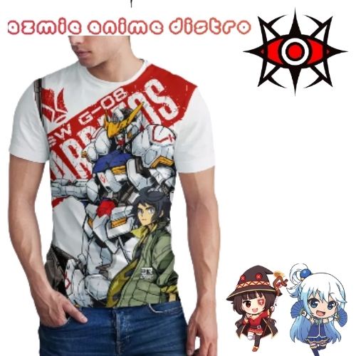 kaos Printing Anime Gundam Barbatos