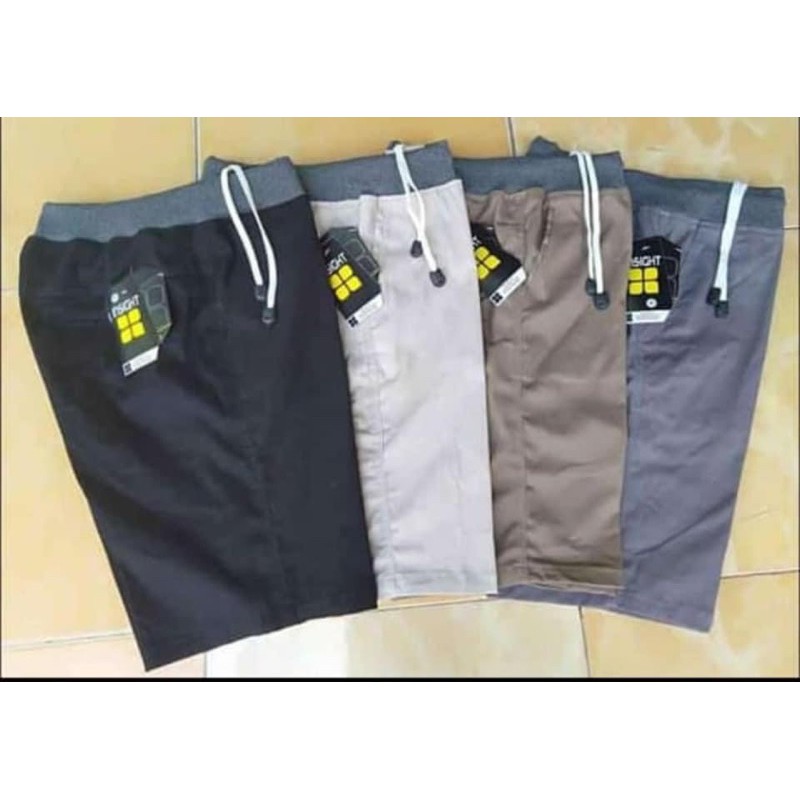 ( Termurah ) (BIG SIZE) CELANA PENDEK RIB POLOS JOVA TWILL / Celana Pendek Pria Cowok Dewasa Chino Rip Karet