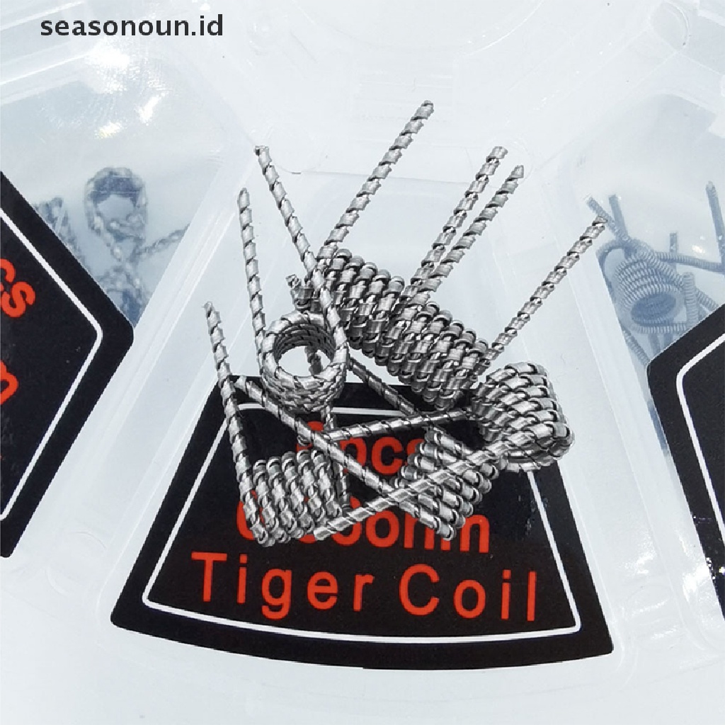 8 in 1 Clapton Coil Platete twisted Mix Dengan Sikat Pembersih