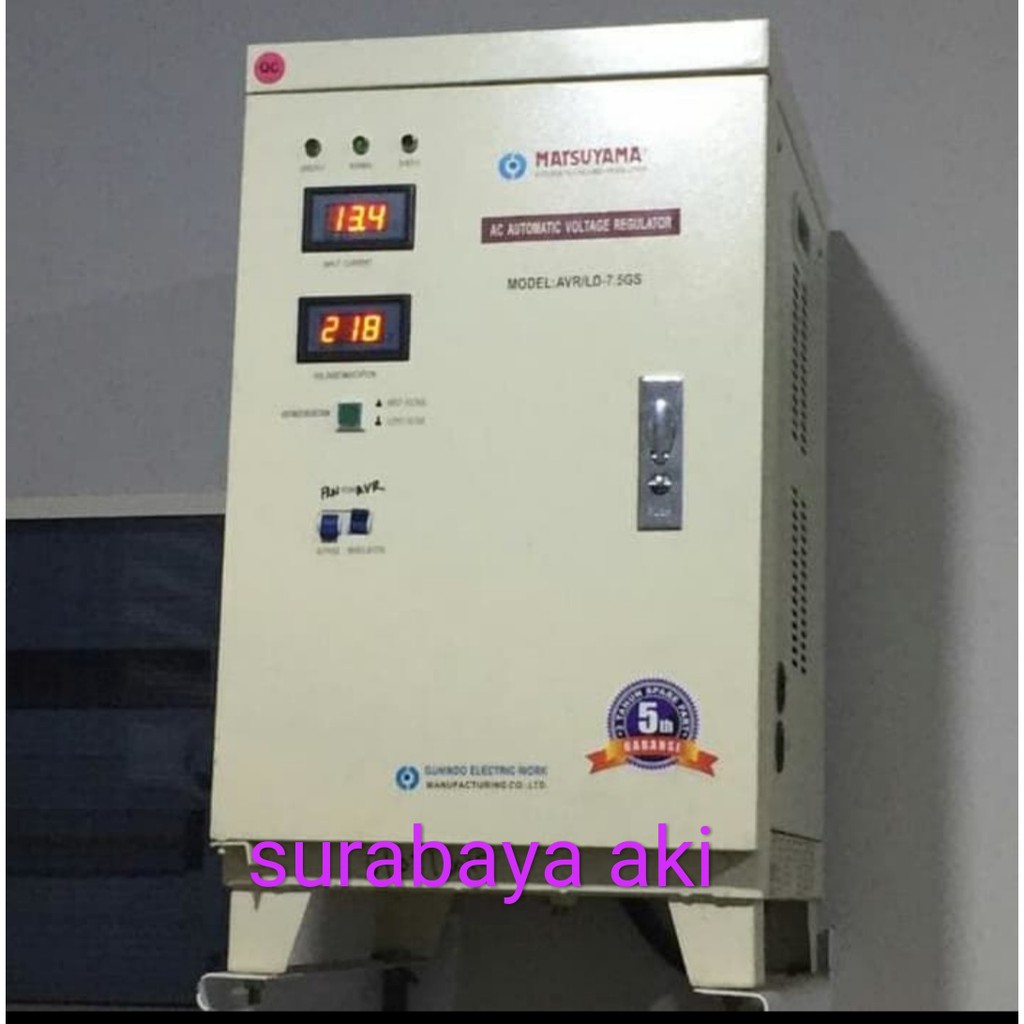 MATSUYAMA Stabilizer 7,5 KVA-LD 140V 1P MATSUYAMA 7500VA 7500 va AVR STAVOLT 7500 VA matsuyama 7,5gs