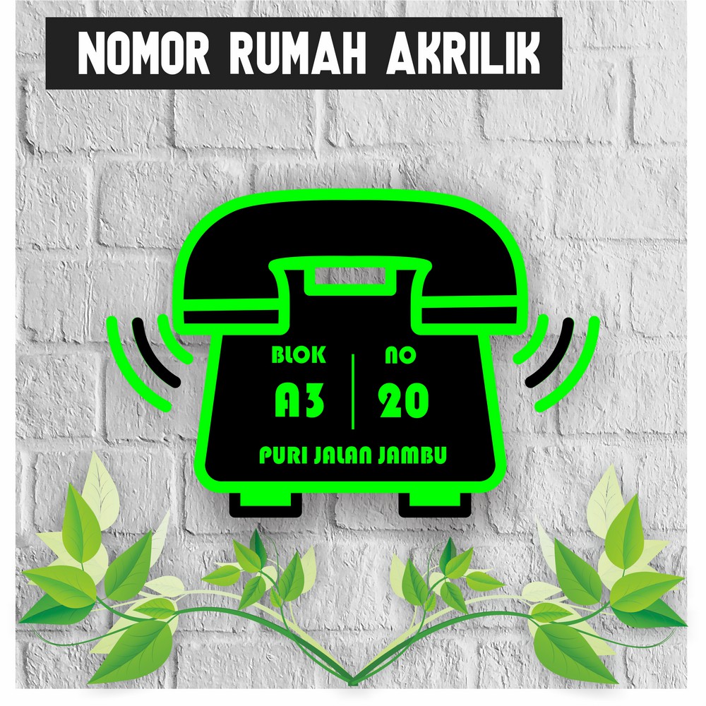 

PAPAN NOMOR ALAMAT RUMAH AKRILIK | NOMOR RUMAH ACRYLIC UKURAN 21X14CM AKRILIK SOLID HN50