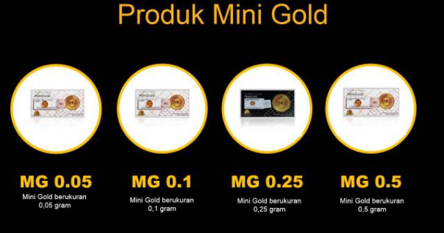 Mini Gold 0,1 Gr (berkadar 99,9 % bersertifikat)