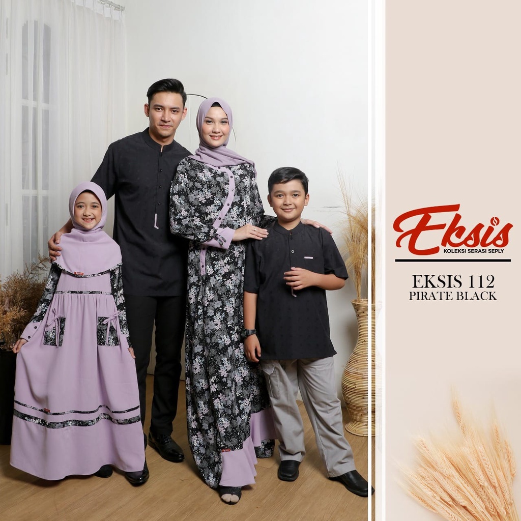 BUSANA MUSLIM SARIMBIT EKSIS 112 PIRATE BLACK